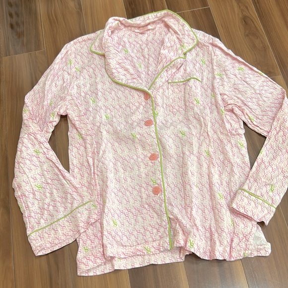 Medium Victoria’s Secret 100% cotton pajama top button down flannel - Picture 1 of 5